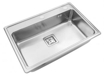 PILETA ACERO INOX. 304 QUADRA Q71A C/ORIFICIO DOSIFICADOR DERECHO